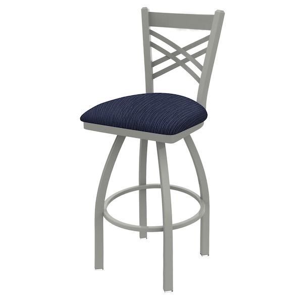 25" Swivel Counter Stool, Nickel Finish, Graph Anchor Seat